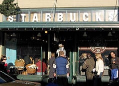 The Starbucks store at 1912 Pike Place. This i...