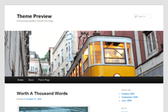 Screenshot of the blogging system WordPress.